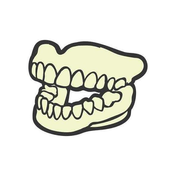 Adesivo Decorativo Dentadura Medida 0,73x0,59 Metros