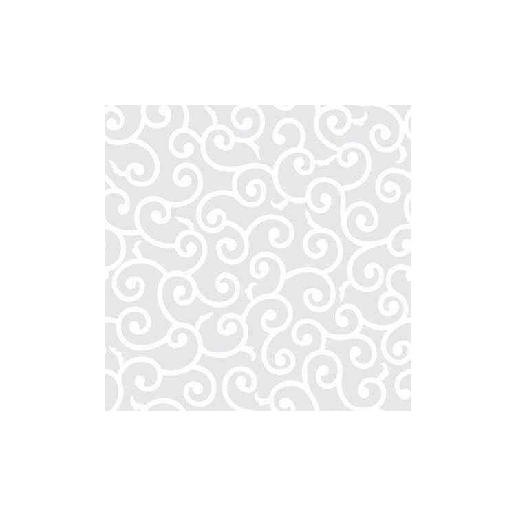 Papel de Parede Adesivo Arabesco Branco 210212