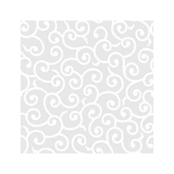 Papel de Parede Adesivo Arabesco Branco 210212