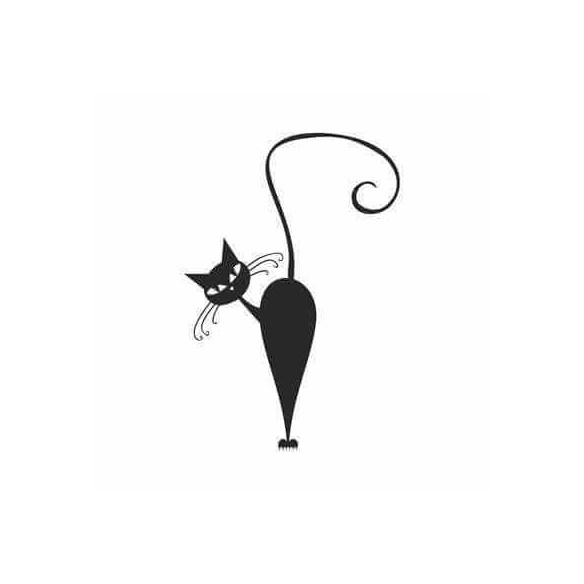 Adesivo Decorativo Gato Preto 326