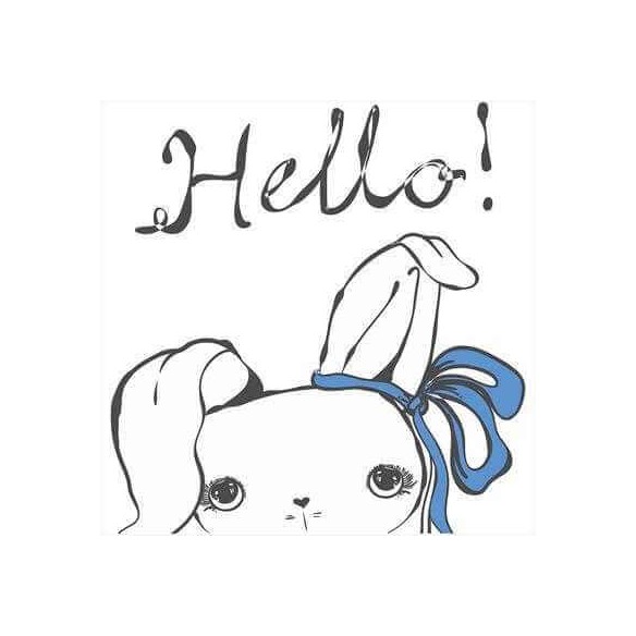 Adesivo Decorativo Hello Coelho Medidas 0,59x0,61 Metros (Olá!)