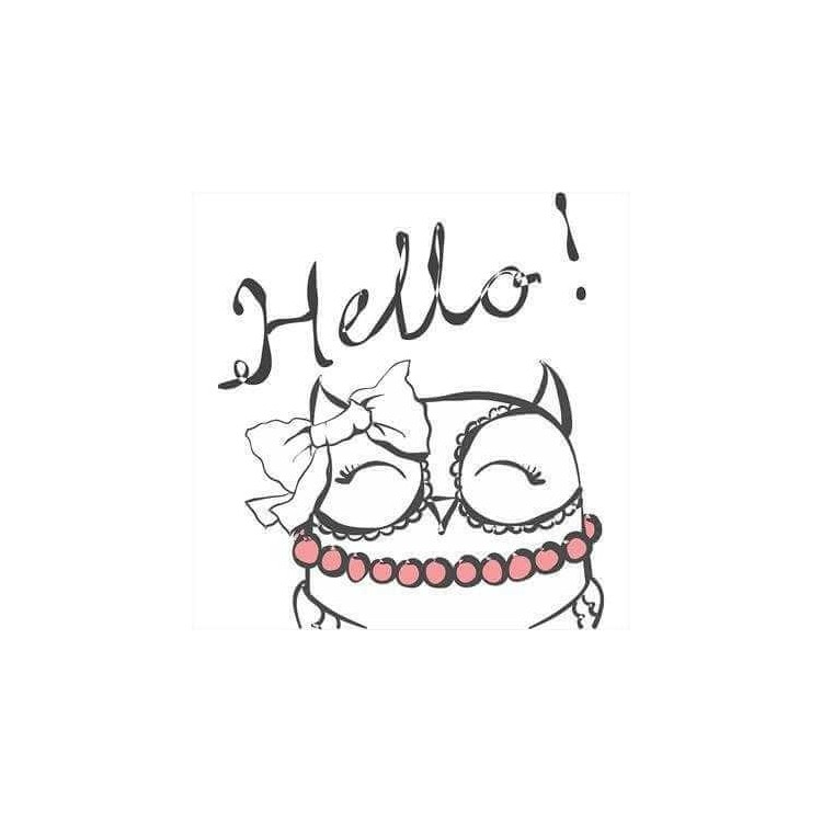 Adesivo Decorativo Hello Coruja Medidas...