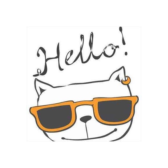 Adesivo Decorativo Hello Gato Medidas 0,59x0,61 Metros (Olá!)