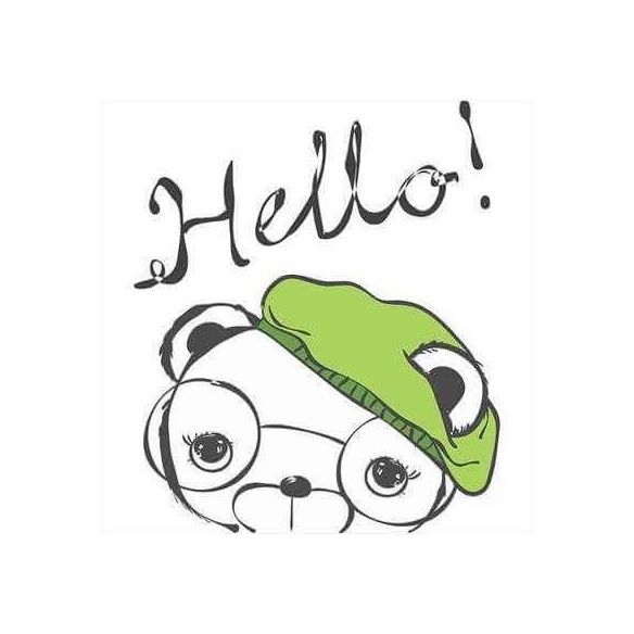 Adesivo Decorativo Hello Urso Medidas 0,59x0,59 Metros (Olá!)