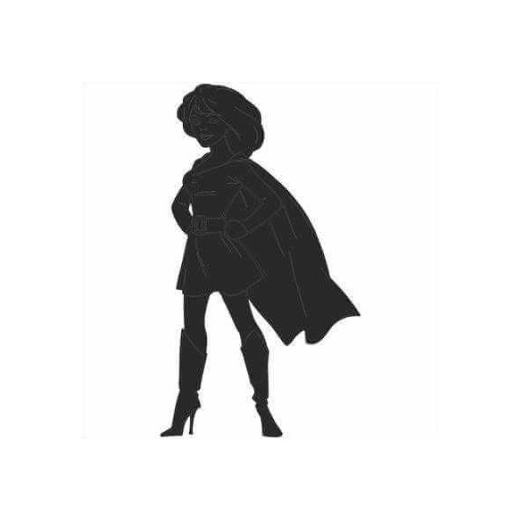 Adesivo Decorativo Heroina E Medidas 0,59x1,04 Metros