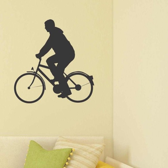 Adesivo Decorativo Homem Bicicleta Medidas 0,59x0,61 Metros
