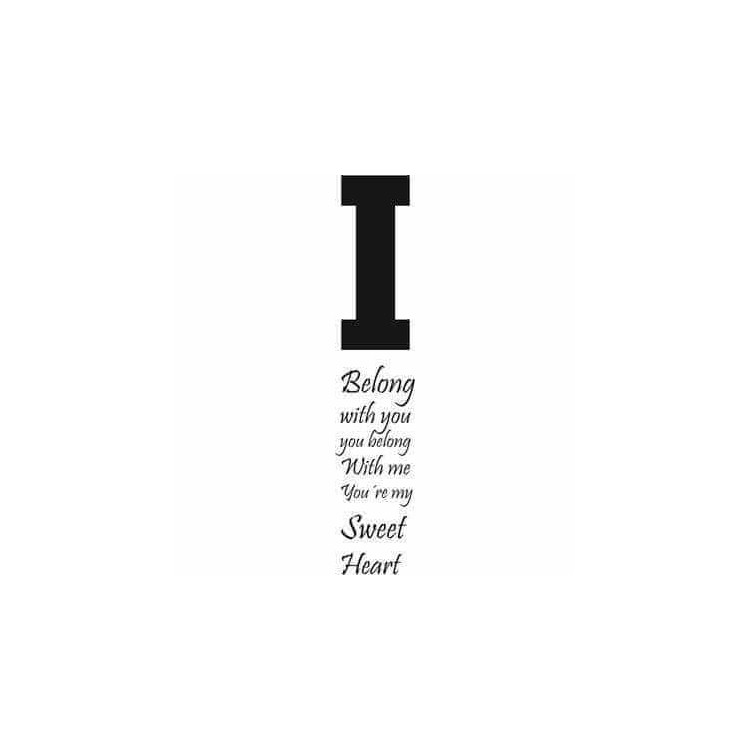 Adesivo Decorativo I Belong With You Medidas...