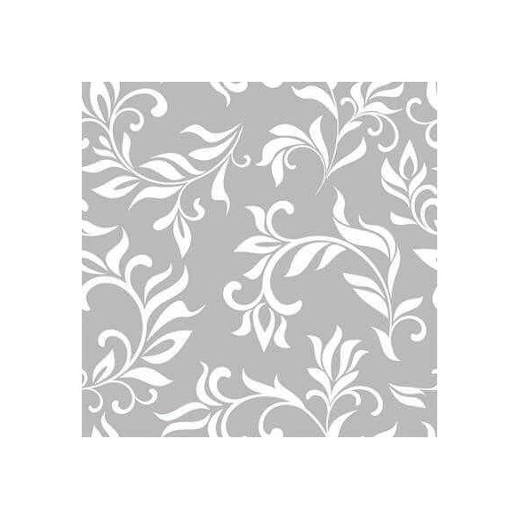 Papel de Parede Adesivo Arabesco Branco e Cinza 169498982