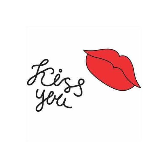 Adesivo Decorativo Kiss You Medidas 0,95x0,59 Metros (Beijar você)