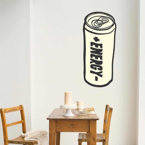 Adesivo Decorativo Lata Energy Medida 0,59x1,31 Metros (Energia)