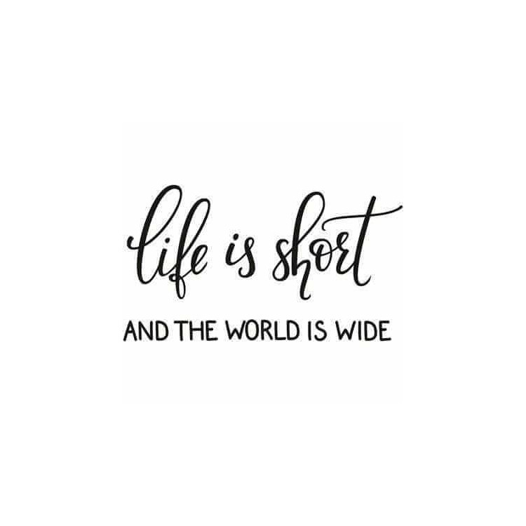 Adesivo Decorativo Life Is Short Medida...