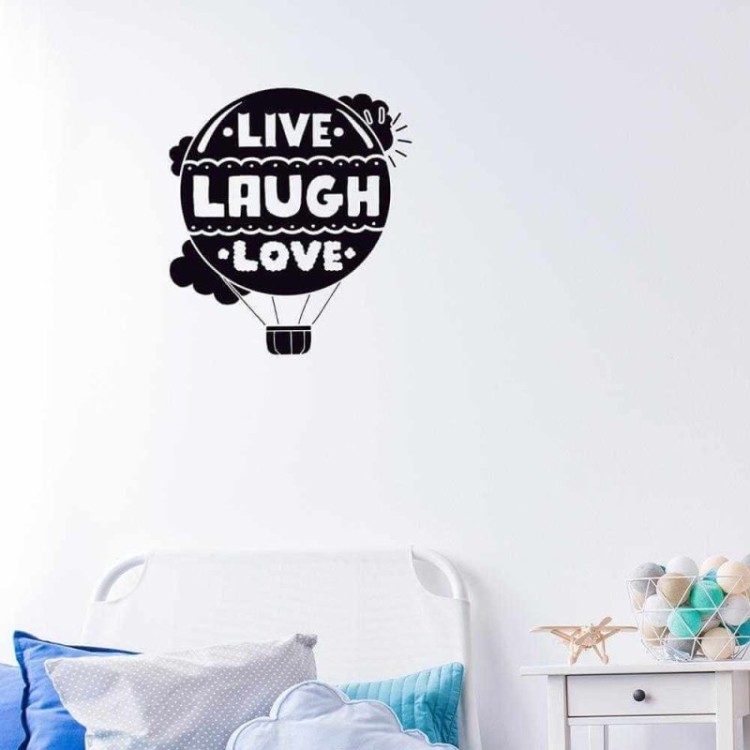 Adesivo Decorativo Live Laugh Love Medidas 0,59x0,64 Metros (Viva, ria e ame)
