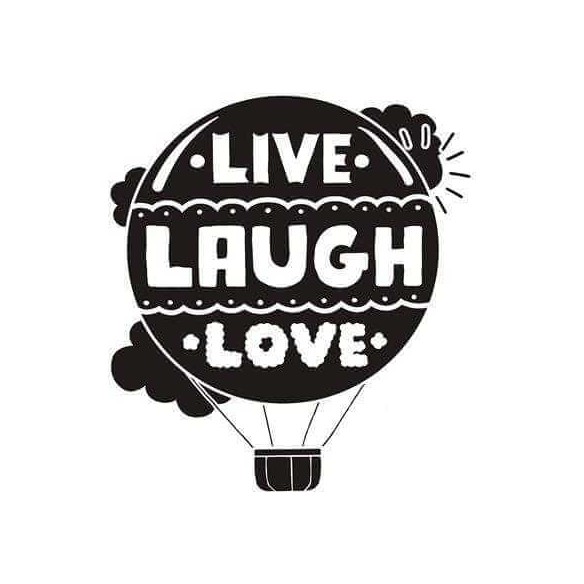 Adesivo Decorativo Live Laugh Love Medidas 0,59x0,64 Metros (Viva, ria e ame)