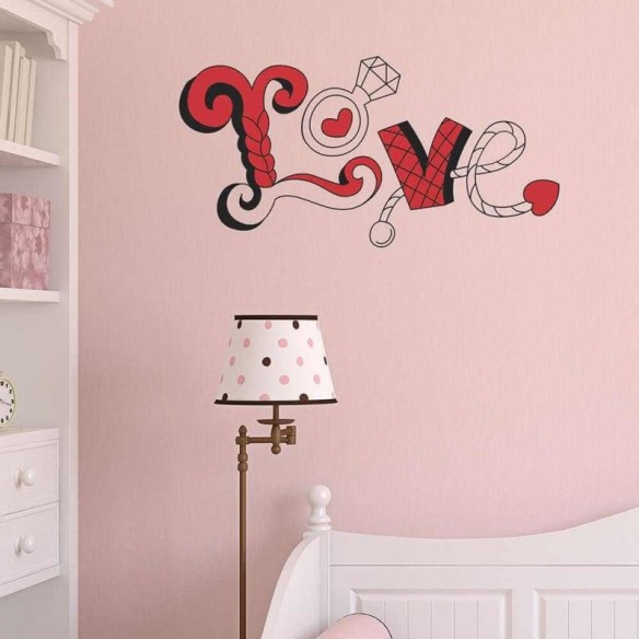 Adesivo Decorativo Love Anel Medidas 1,13x0,59 Metros (Amor)