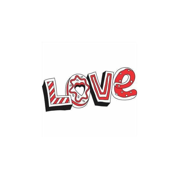 Adesivo Decorativo Love Doce Medidas 1,26x0,59...