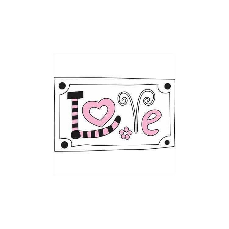 Adesivo Decorativo Love Medidas 0,96x0,59...