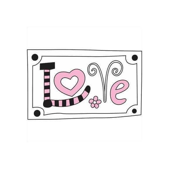 Adesivo Decorativo Love Medidas 0,96x0,59 Metros (Amor )