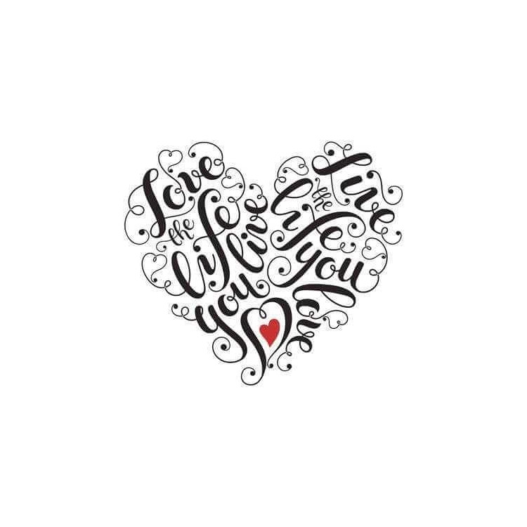 Adesivo Decorativo Love The Life Medida...