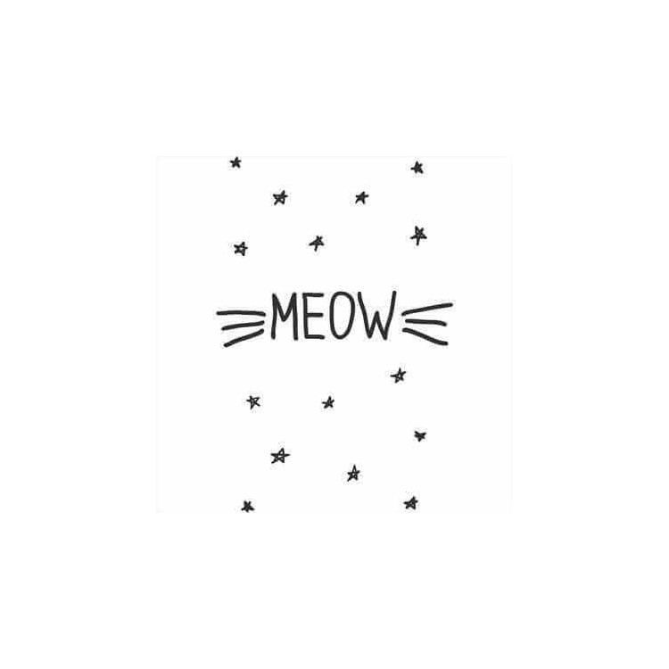Adesivo Decorativo Meow Medidas 0,59x0,88...