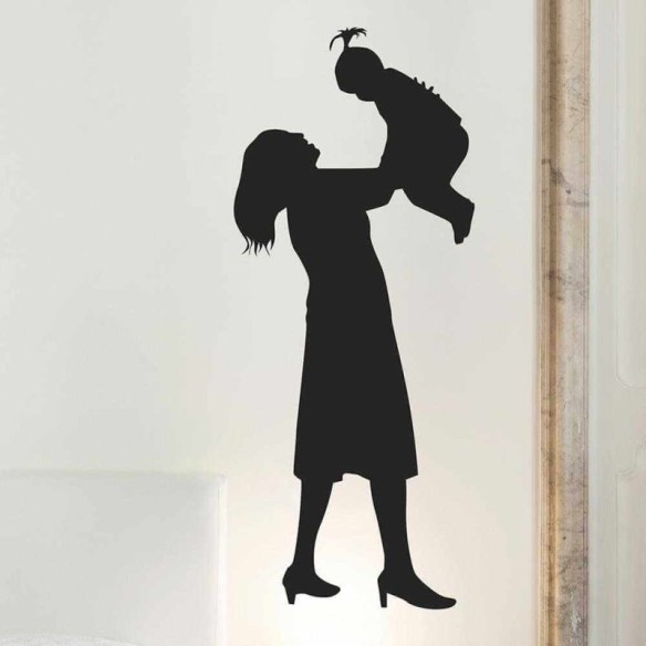 Adesivo Decorativo Mulher Bebe Medidas 0,59x1,42 Metros