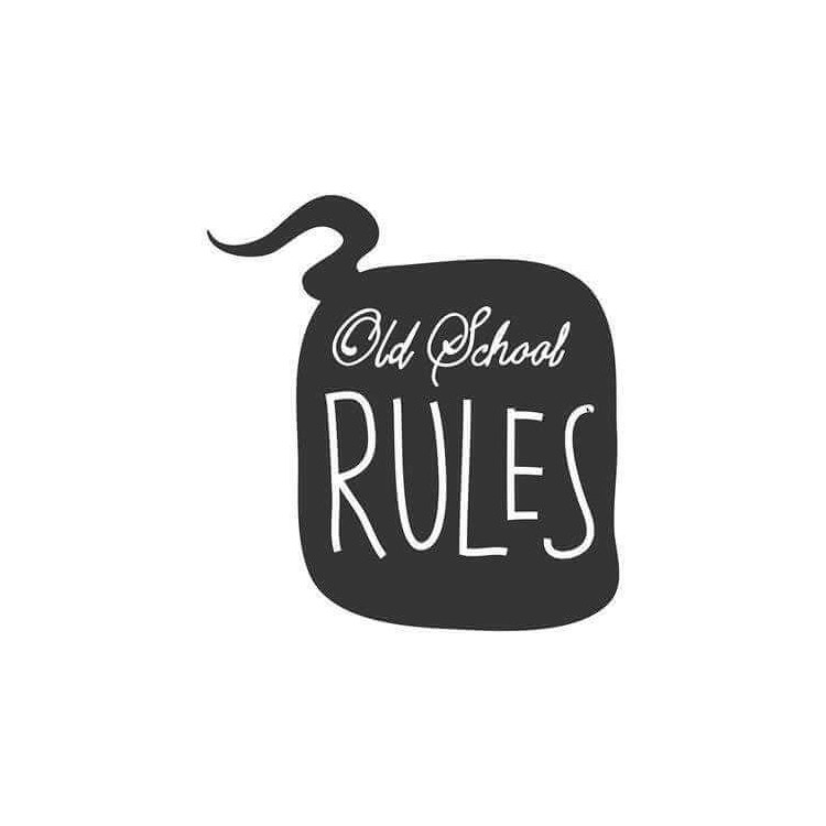 Adesivo Decorativo Old School Rules Medida...