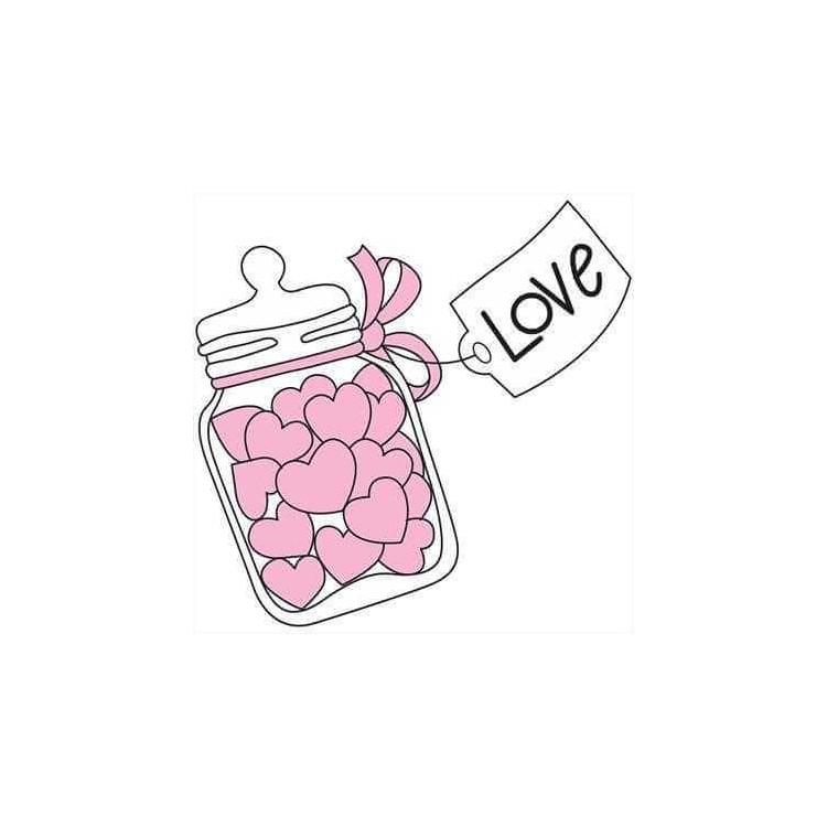 Adesivo Decorativo Pote Amor Medidas 0,6x0,59...