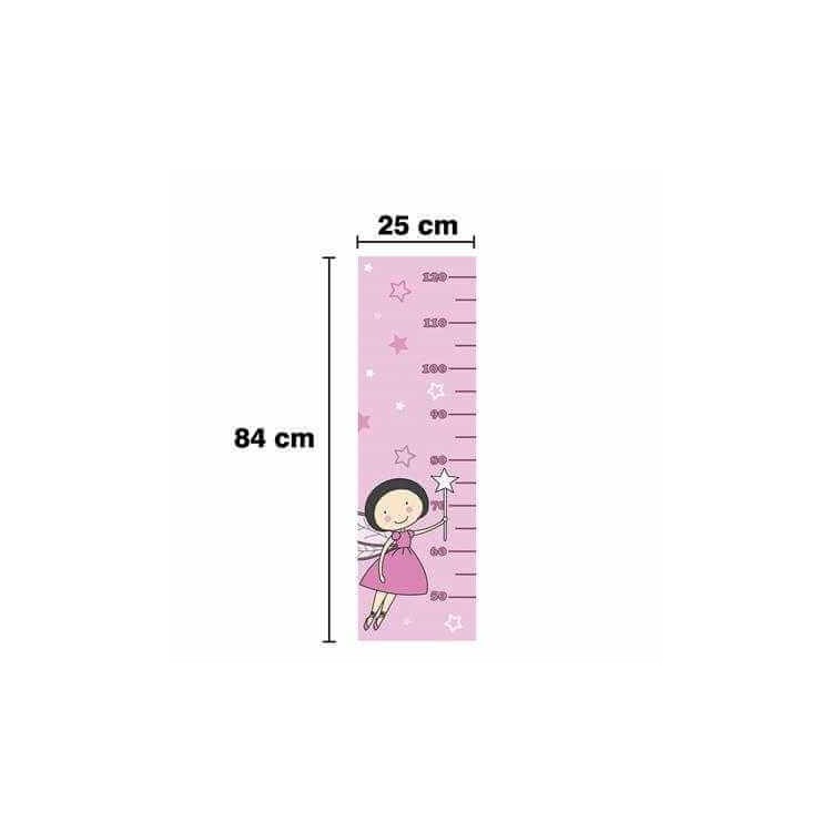 Adesivo Decorativo Régua Menina 42052837 25x84 cm