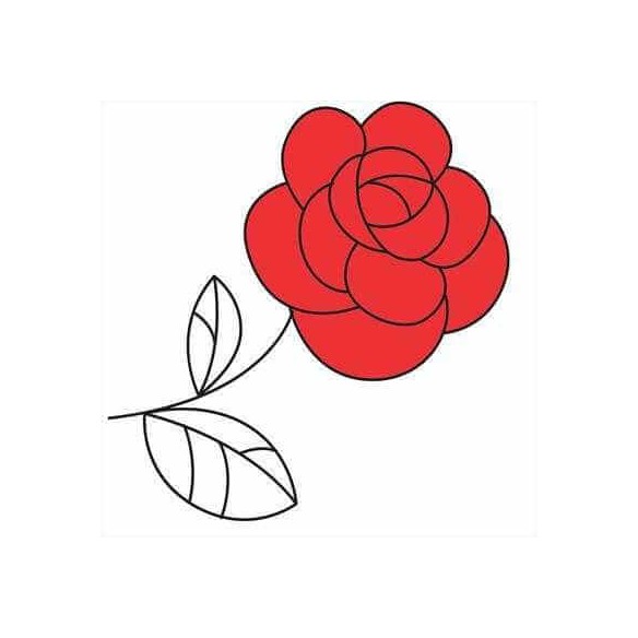 Adesivo Decorativo Rosa Vermelha Medidas 0,59x0,6 Metros