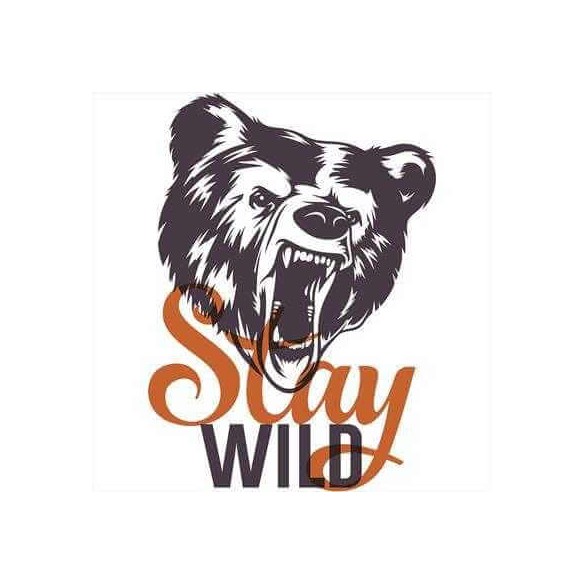 Adesivo Decorativo Stay Wild Medidas 0,59x0,81 Metros (Continue selvagem)