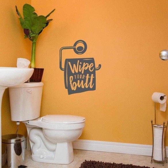 Adesivo Decorativo Wipe Your Butt Medidas 0,59x0,74 Metros (Limpe seu bum bum)
