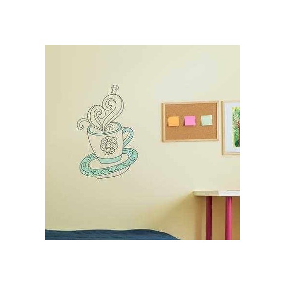 Adesivo Decorativo Xicara Amor Medidas 0,59x0,9 Metros