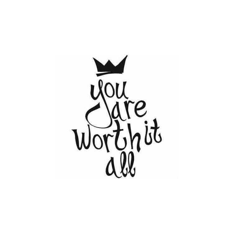 Adesivo Decorativo You Are Worth It All Medidas...