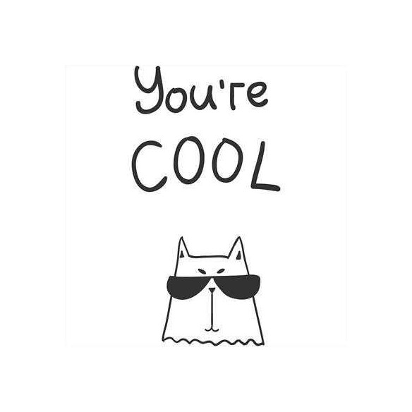 Adesivo Decorativo You're Cool Medidas 0,59x1,11 Metros (Você é legal)