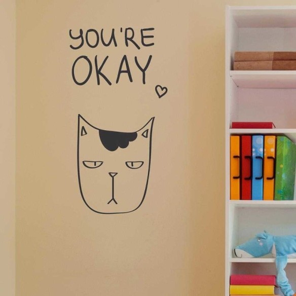 Adesivo Decorativo You're Okay Medidas 0,59x1,12 Metros (Você é legal)