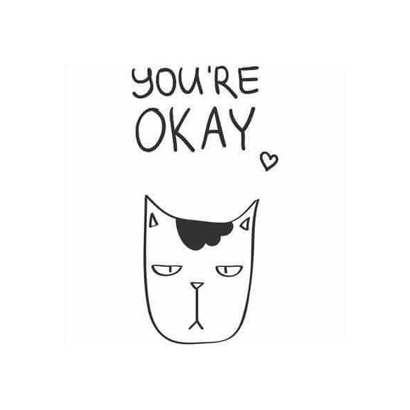 Adesivo Decorativo You're Okay Medidas 0,59x1,12 Metros (Você é legal)