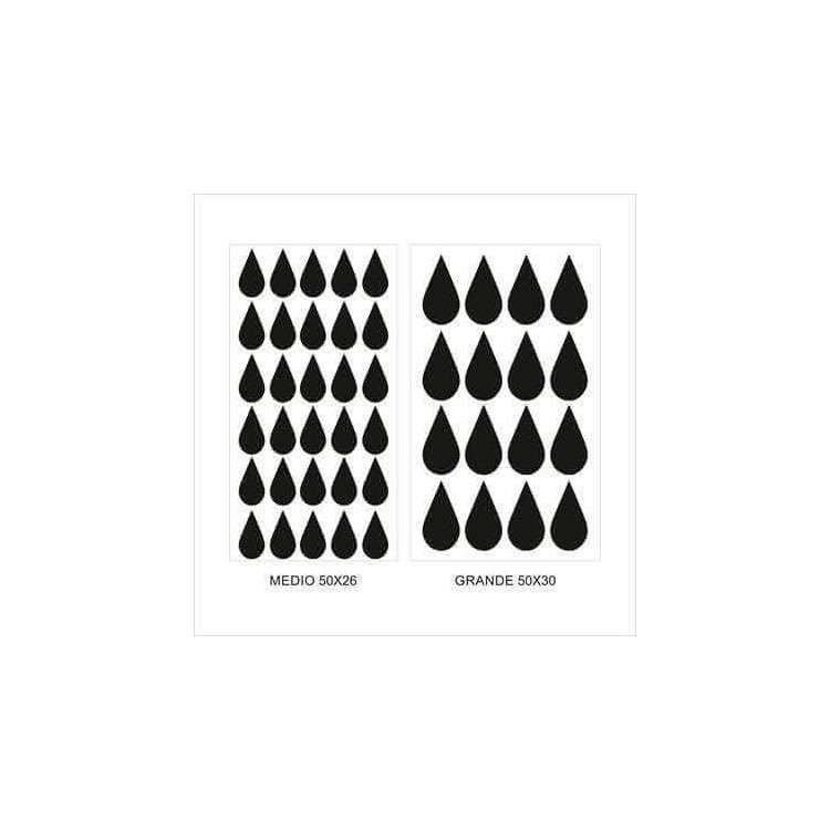 Cartela Adesivo Decorativo gota d'agua