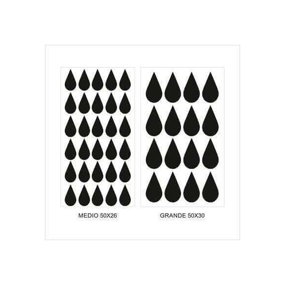 Cartela Adesivo Decorativo gota d'agua