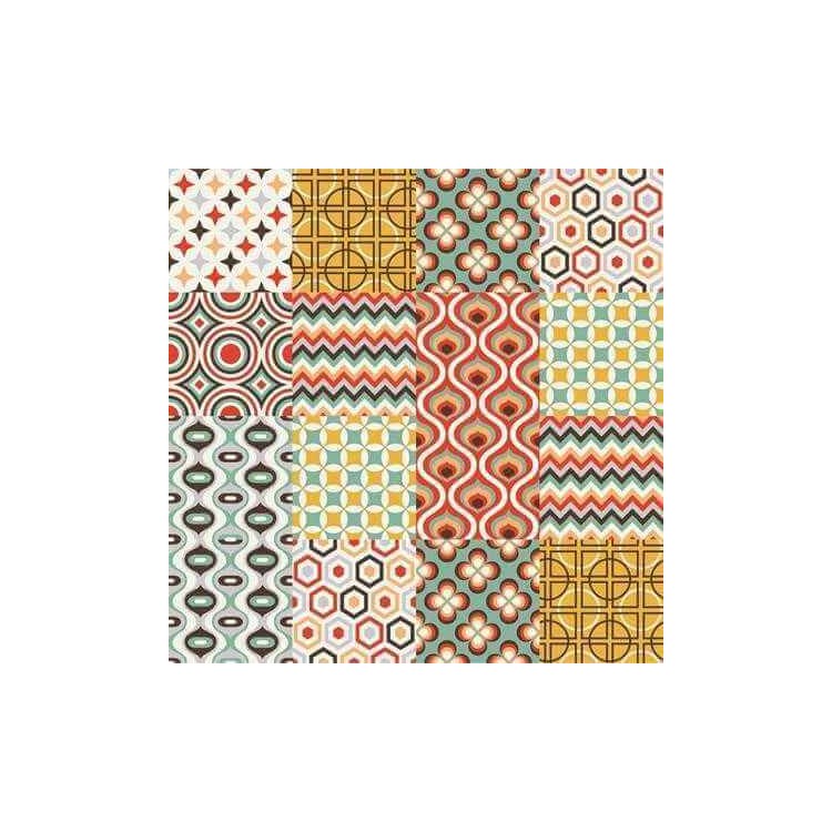 ADESIVO AZULEJO ABSTRATO GEOMÉTRICO RETRÔ 0170