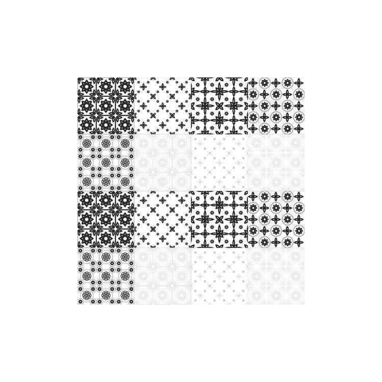 ADESIVO AZULEJO ABSTRATO PRETO E BRANCO 285769721