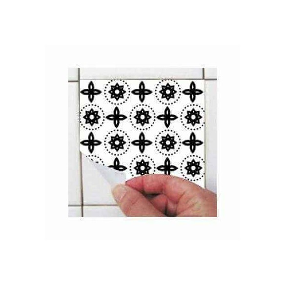ADESIVO AZULEJO ABSTRATO PRETO E BRANCO 285769721