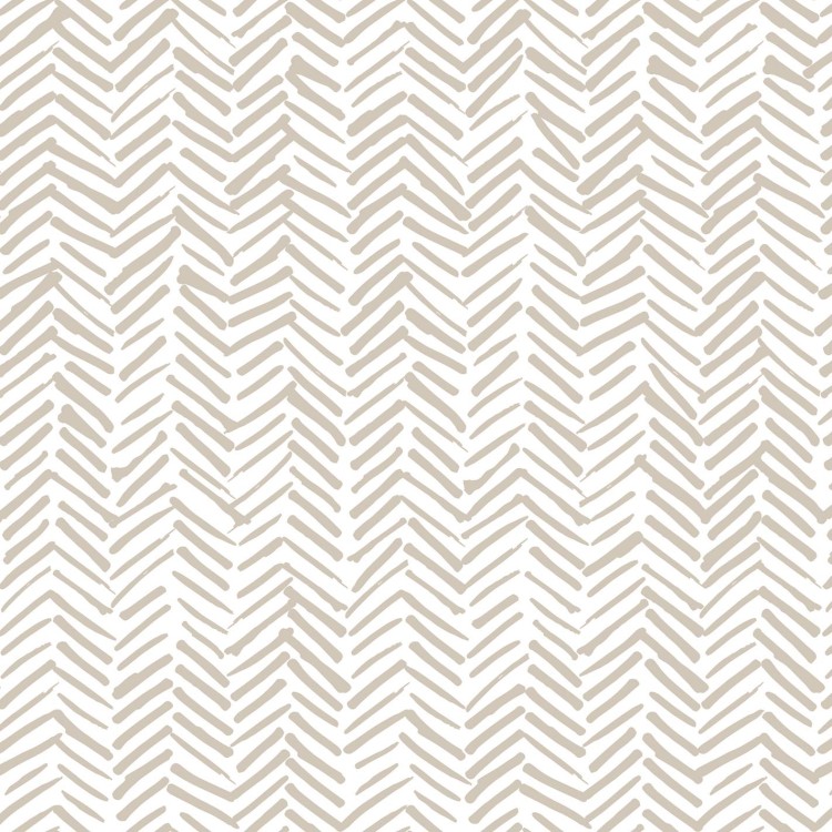 Papel de Parede Adesivo Chevron Bege e Branco...