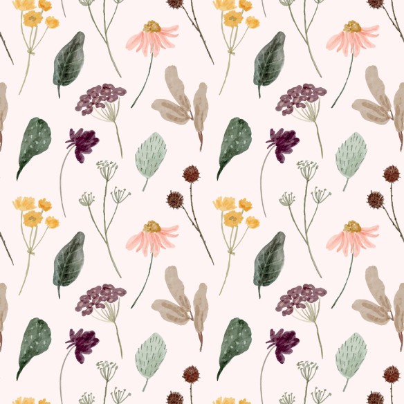 Papel de Parede Adesivo Folha Floral N02140