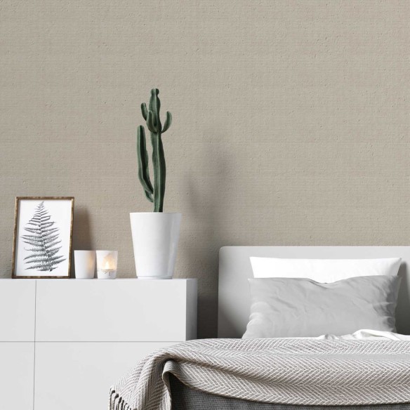 Papel de Parede Adesivo Linho Bege N08254