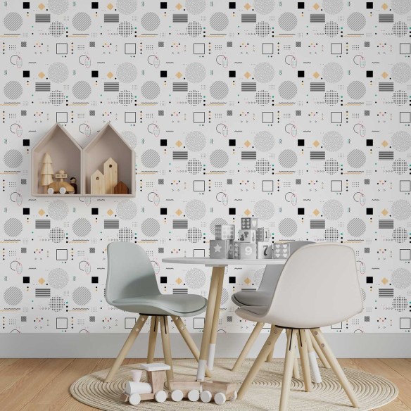 Papel de Parede Adesivo Geométrico Jovem N013012