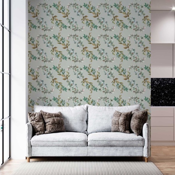 Papel de Parede Adesivo Folhas N013039