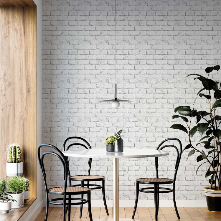 Papel de Parede Adesivo Tijolos White Brick...