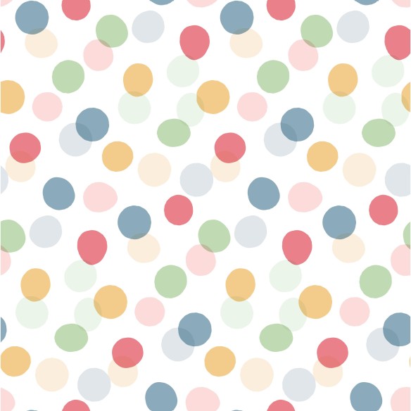 Papel de Parede Adesivo Infantil Bolinhas Coloridas N017114