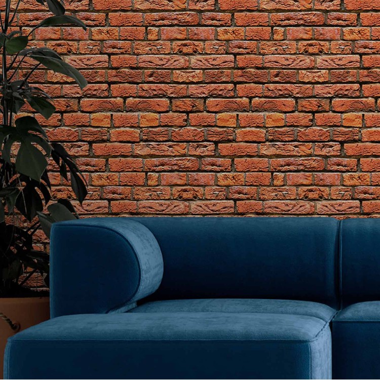 Papel de Parede Adesivo Tijolo Vermelho