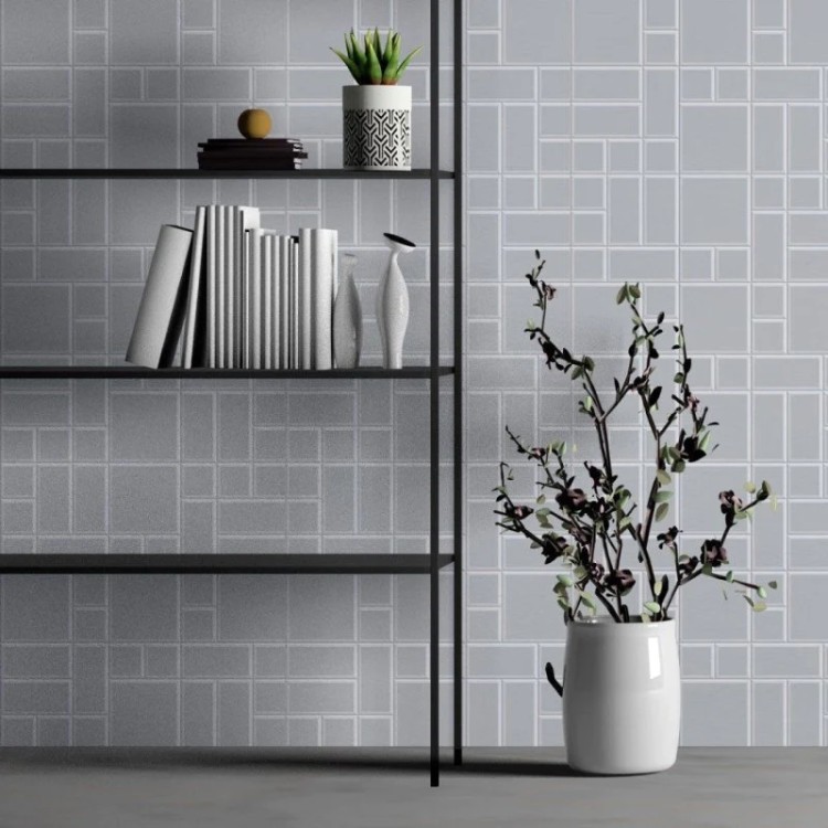Papel de Parede Adesivo Azulejo 3D Mosaico N013001