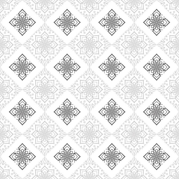 Papel de Parede Adesivo Azulejo Floral Mandala N018055